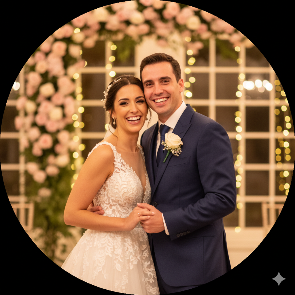 Foto de Lucía y Javier en su boda